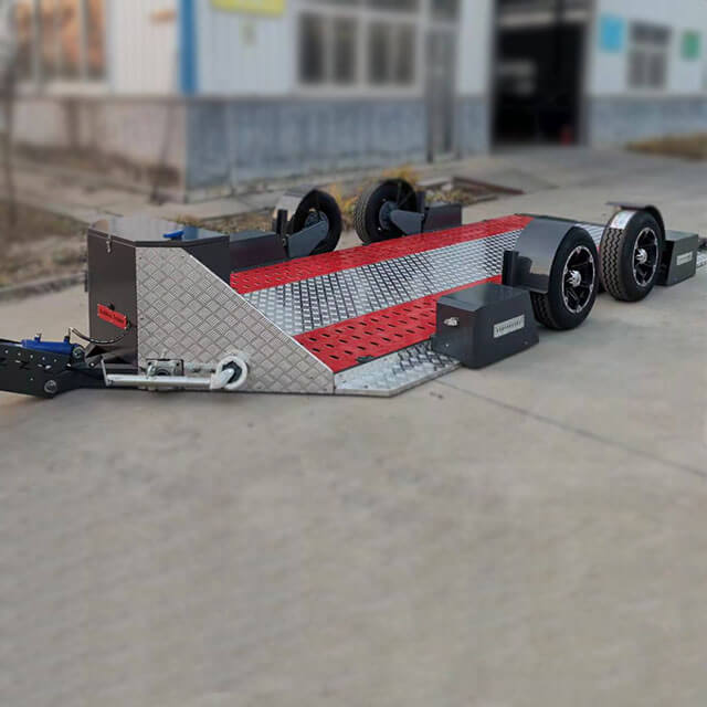 The drop deck trailer makes hauling heavy equipment a breeze