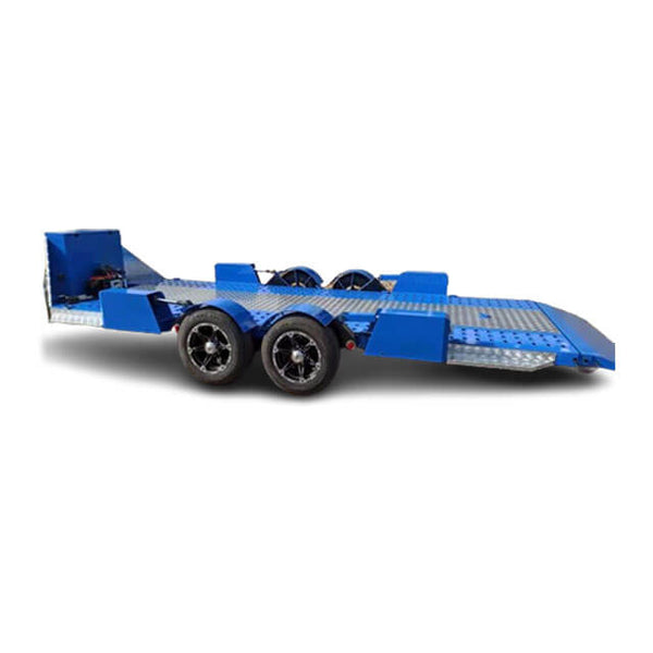 The drop deck feature provides a more convenient loading angle for the trailer