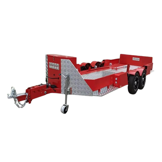 The drop deck trailer is ideal for hauling heavy equipment