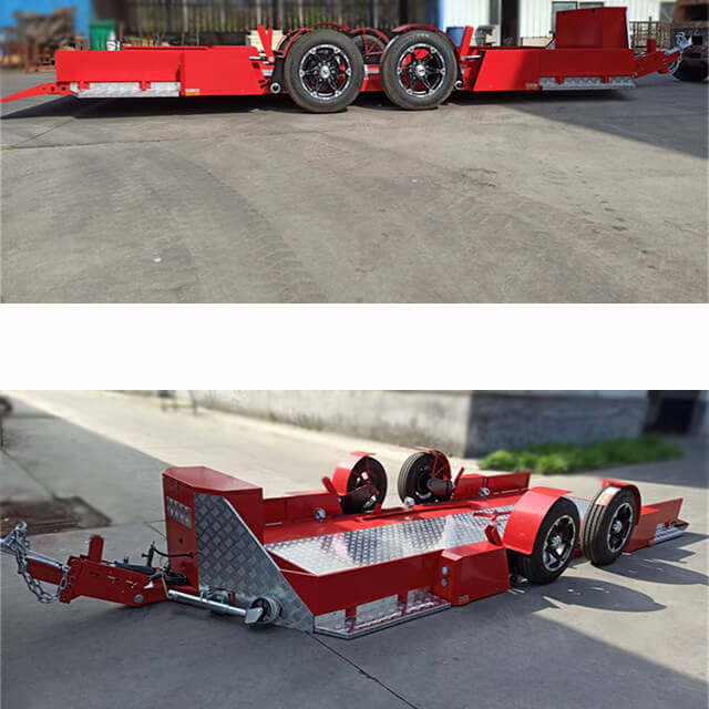 The drop deck trailer facilitates easy and quick loading and unloading of equipment