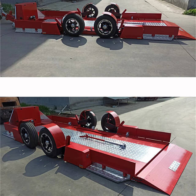 The drop deck trailer is engineered to handle heavy loads and withstand wear and tear