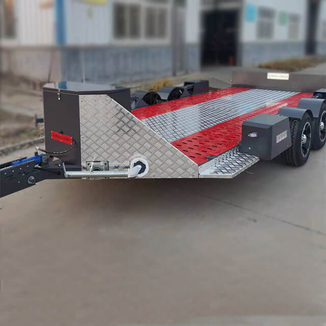 The drop deck trailer can accommodate various types of equipment