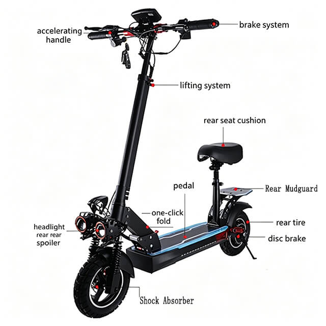 HP4 Electric Scooter With Seat
