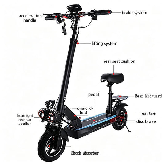 HP4 Electric Scooter With Seat