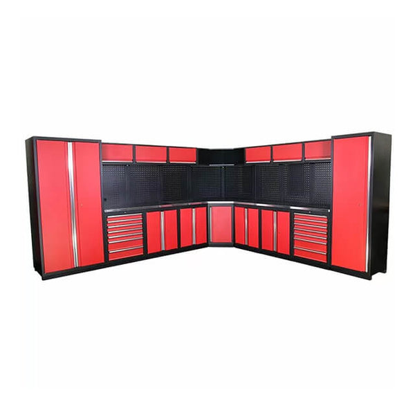 The cabinets are available in a variety of sizes and configurations to fit any garage layout