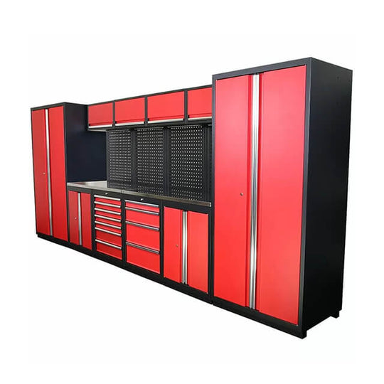 The cabinets are designed to make the most of any garage&
