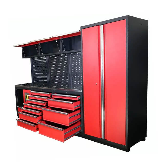 The garage cabinets are a smart and stylish way to keep tools and equipment organized and within easy reach, saving time and frustration