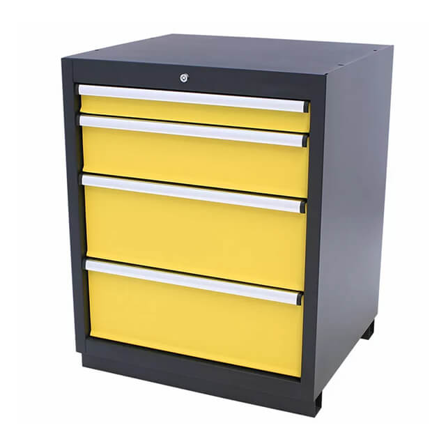 The cabinets' sleek design complements any garage decor