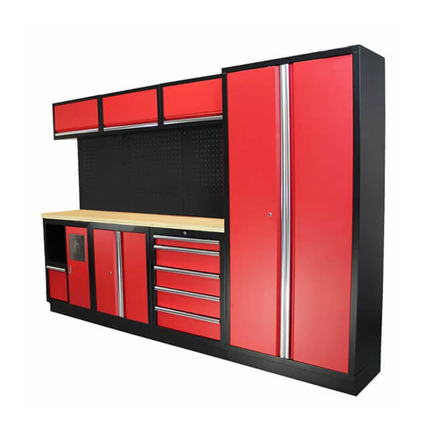 The garage cabinets are an essential addition for anyone looking to declutter and organize their garage workspace