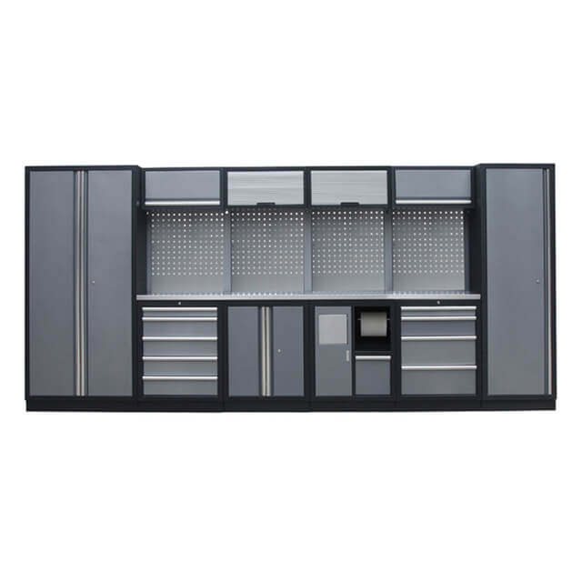 The Garage cabinets are a great way to maximize storage space.