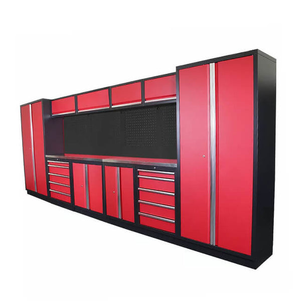 The garage cabinets are a great way to keep tools organized and easy to find