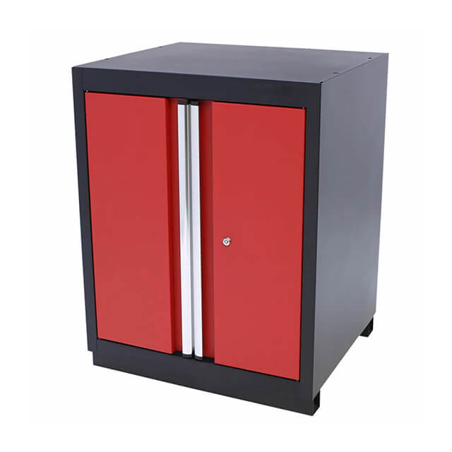 The cabinets' sleek design complements any garage decor