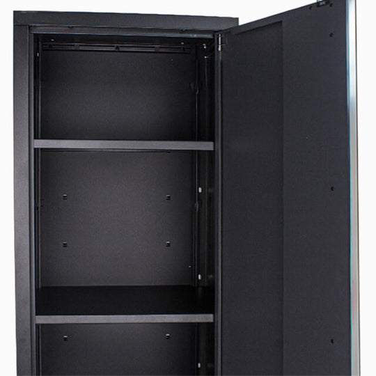 The garage storage cabinet is versatile