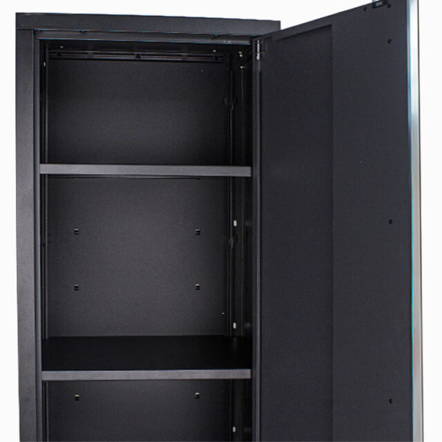 The garage storage cabinet is versatile