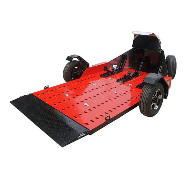 Fasten the motorcycle securely inside the trailer to prevent movement