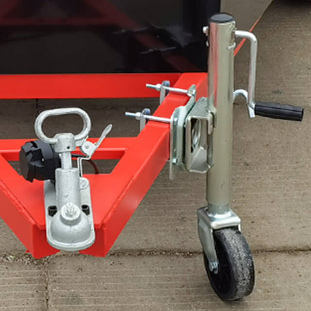 The off-road camper trailer is equipped with all necessary amenities