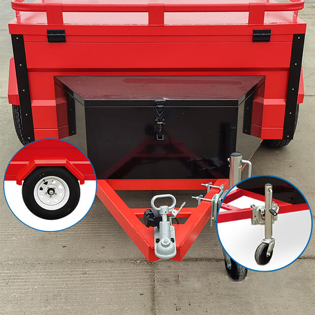 The trailer's compact design makes it easy to tow and maneuver