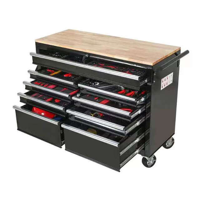 The tool box roller cabinet is easy to assemble and install