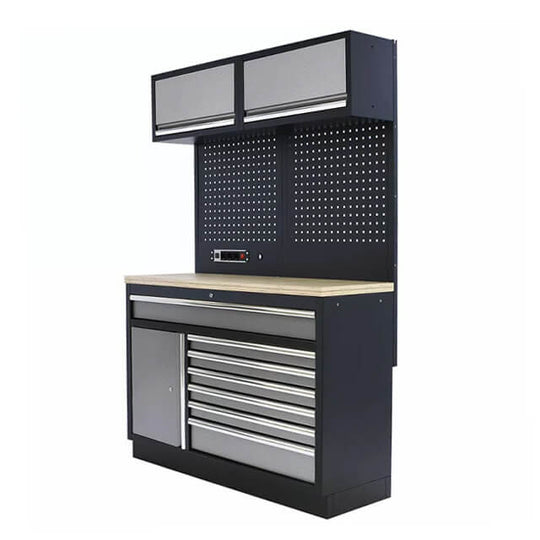 The tool storage cabinet is made from high-quality materials, ensuring it stands up to regular use