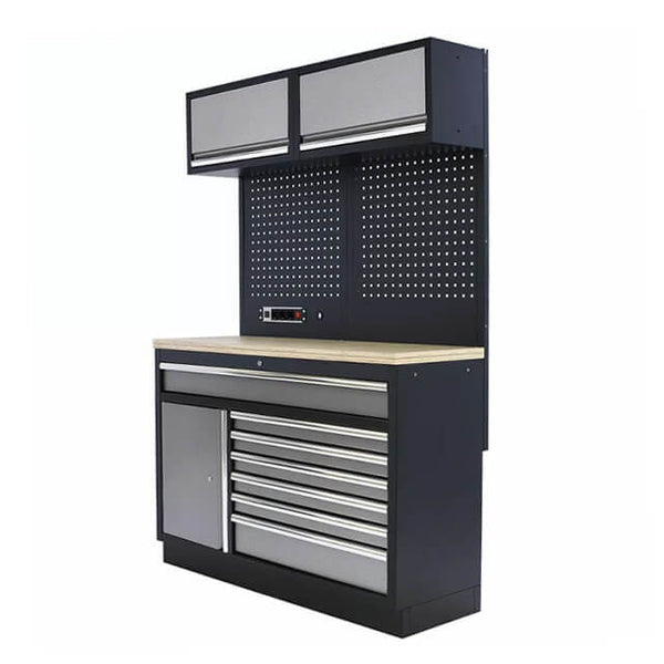 The tool storage cabinet is made from high-quality materials, ensuring it stands up to regular use