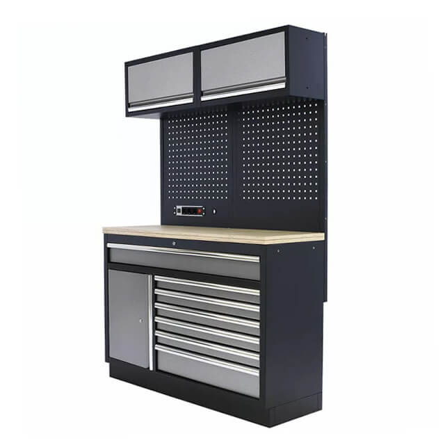 The tool storage cabinet is made from high-quality materials, ensuring it stands up to regular use