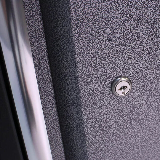 The tool storage cabinet is sturdy and durable