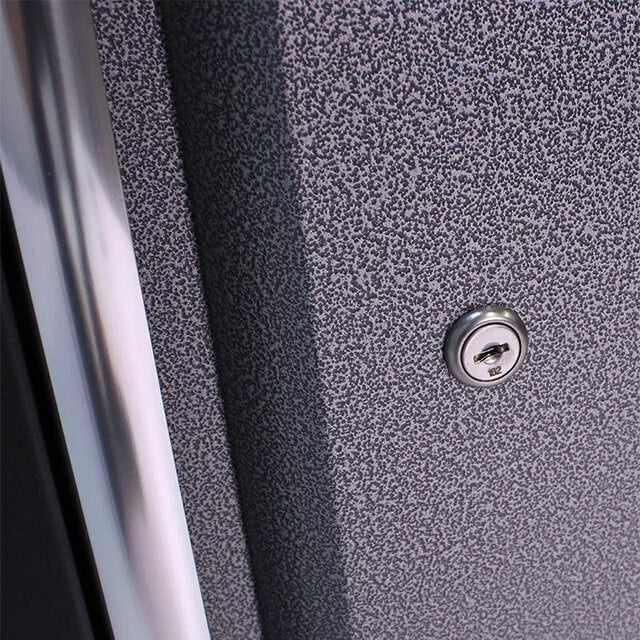 The tool storage cabinet is sturdy and durable