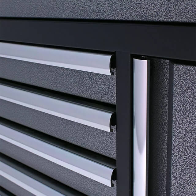 The tool storage cabinet is made from high-quality materials, ensuring it stands up to regular use