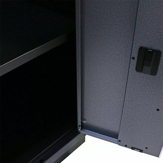 The tool storage cabinet is made from high-quality materials, ensuring it stands up to regular use