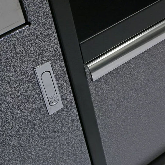 The tool storage cabinet is made from high-quality materials, ensuring it stands up to regular use