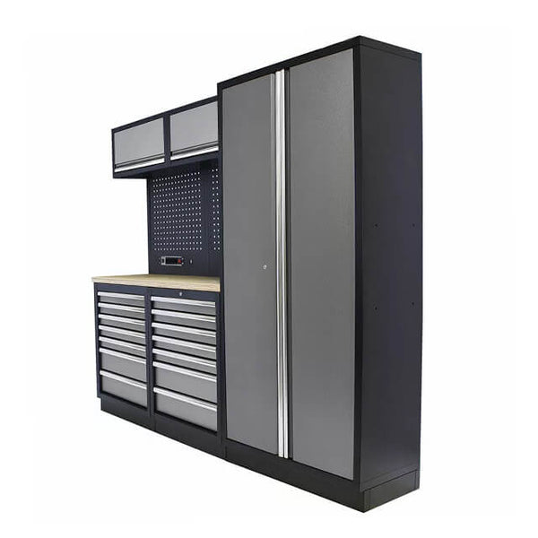 The tool storage cabinet is made from high-quality materials, ensuring it stands up to regular use