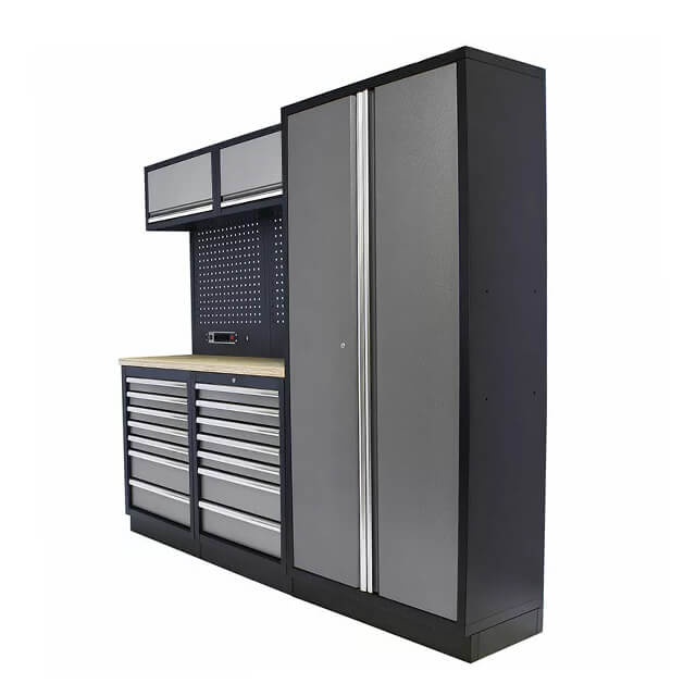 The tool storage cabinet is made from high-quality materials, ensuring it stands up to regular use