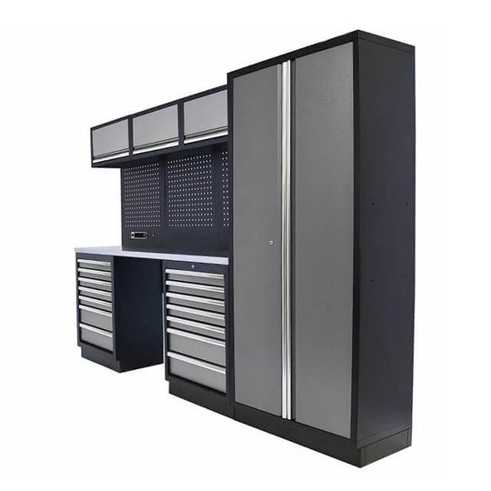 The tool storage cabinet is sturdy and durable