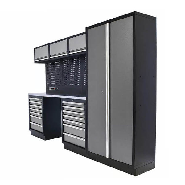 The tool storage cabinet is sturdy and durable