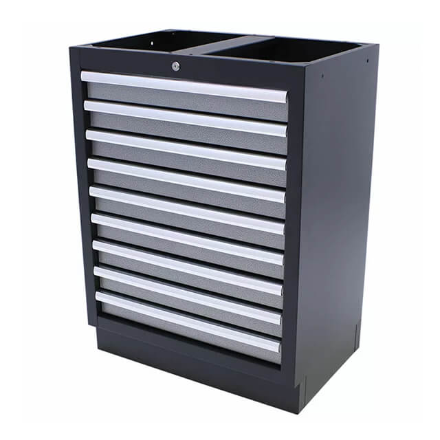 The tool storage cabinet is sturdy and durable