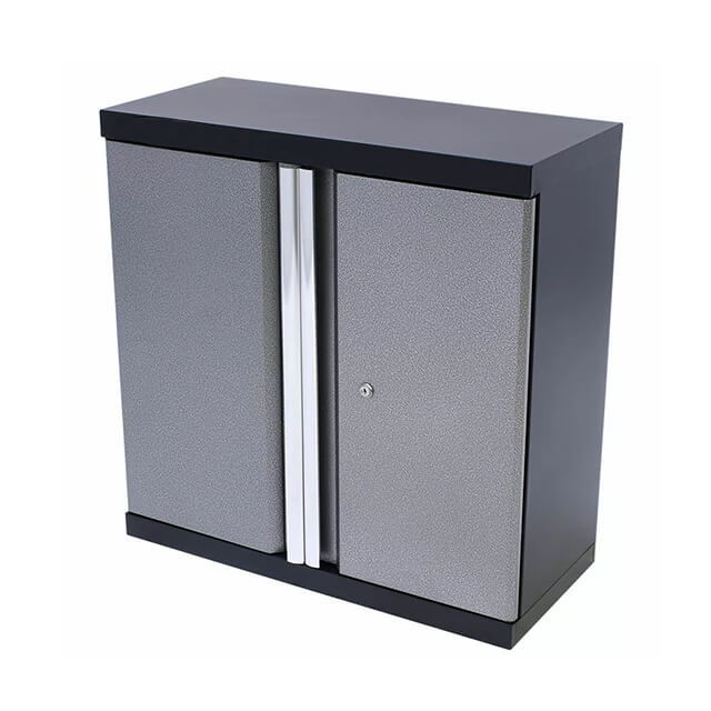 The tool storage cabinet is well-organized