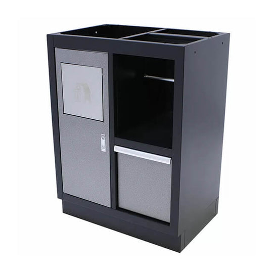 The tool storage cabinet is made from high-quality materials, ensuring it stands up to regular use