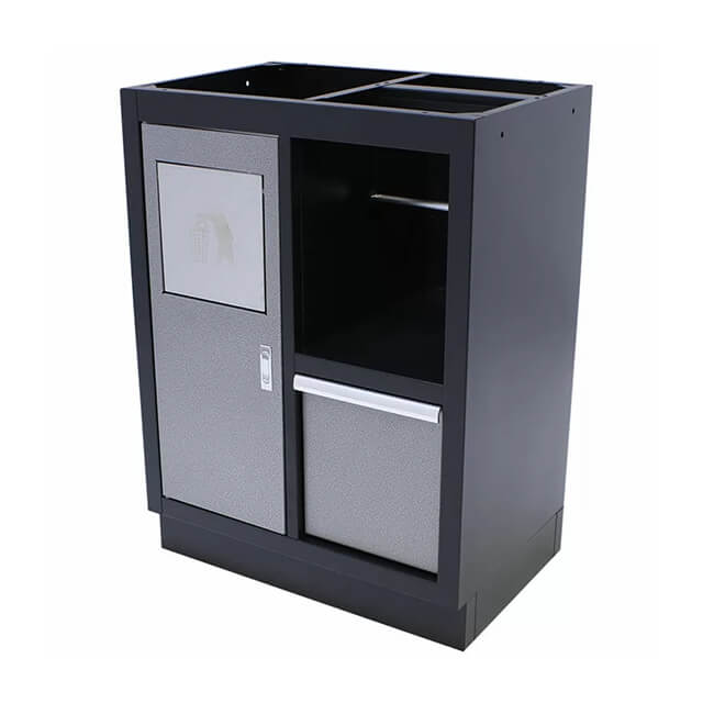 The tool storage cabinet is made from high-quality materials, ensuring it stands up to regular use