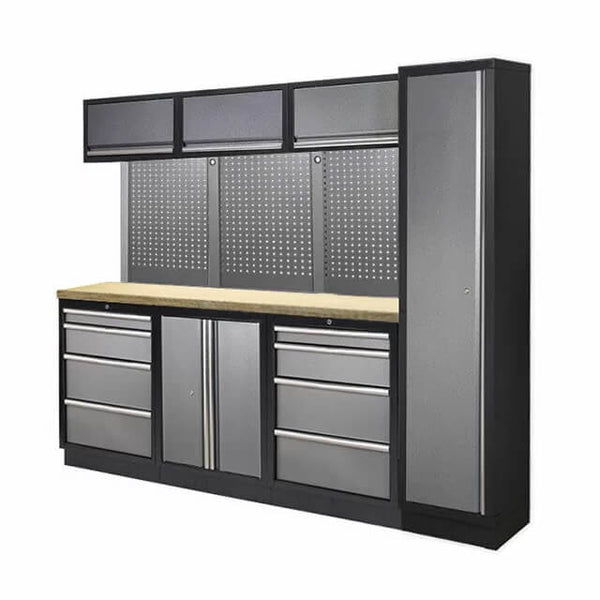 The tool storage cabinet provides excellent organization for all my tools