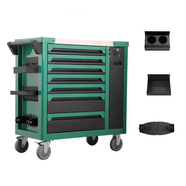 The workshop tool trolley is versatile and can be used in a variety of settings, including automotive garages, woodworking shops, and more