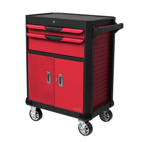 The workshop tool trolley is versatile and can be used in a variety of settings, including automotive garages, woodworking shops, and more