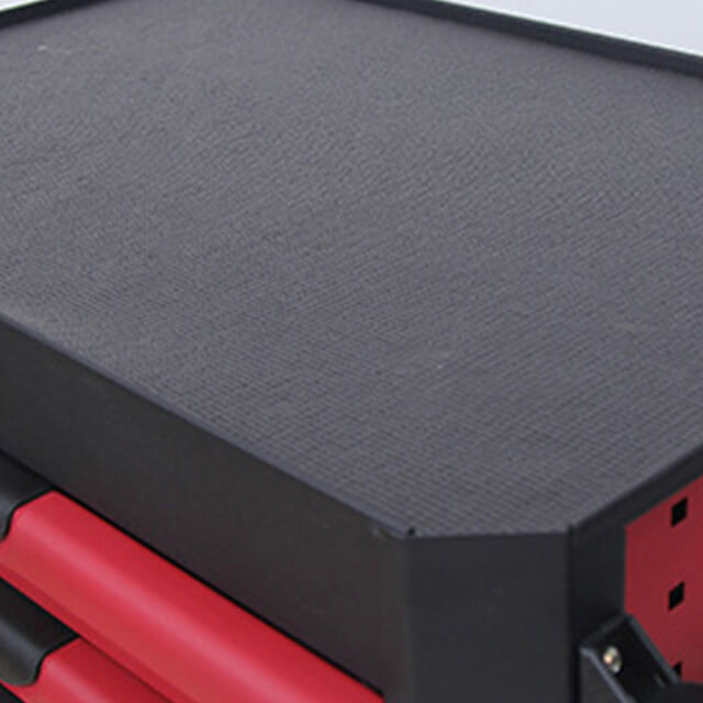 The trolley's sturdy frame ensures durability and stability